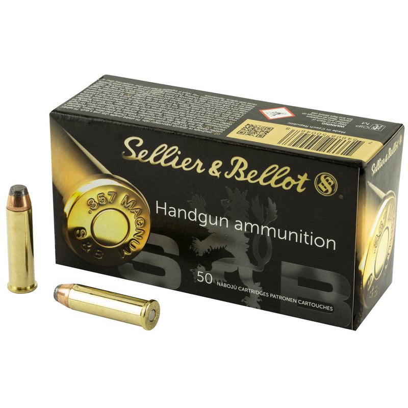 Sellier & Bellot 357 Magnum Soft Point Handgun Ammunition 158 Grain SB357B