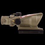Trijicon 100310 ACOG 4x32 Illuminated Red Chevron BDC .223/5.56 1in Mount FDE