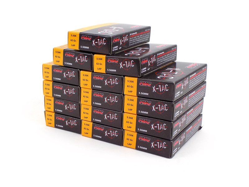 PMC X-TAC 5.56 NATO 62 Grain Green Tip LAP Ammo