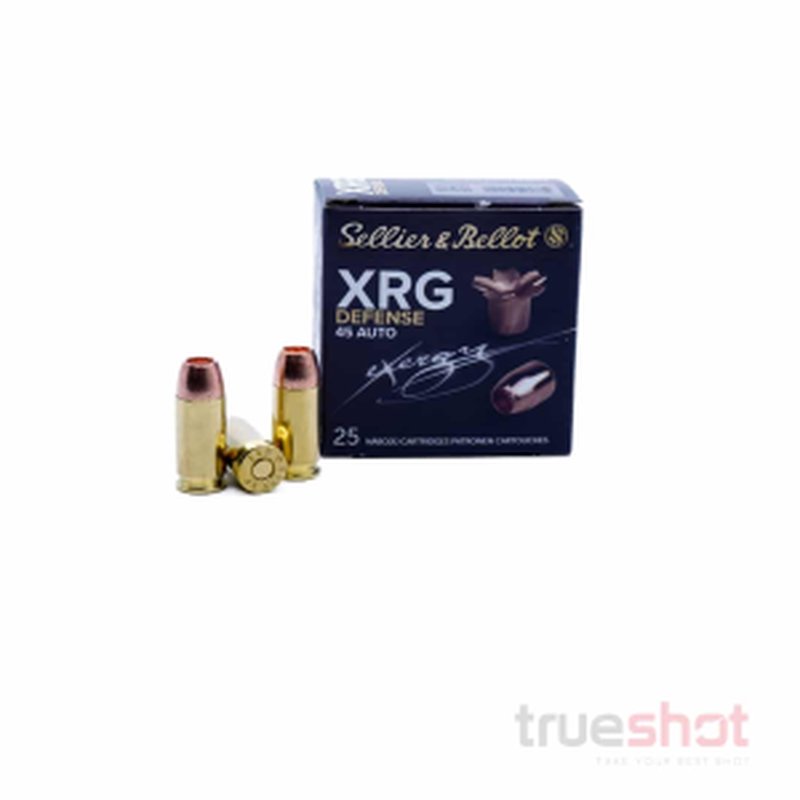Sellier & Bellot 45 ACP 165 Grain XRG JHP Ammunition