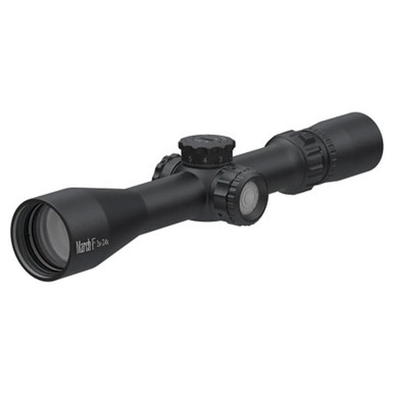 March Compact 2.5-25x52mm SFP Riflescope with MTR-FT Reticle