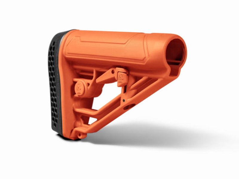Adaptive Tactical EX Performance Less Lethal Polymer AR-15 Collapsible Buttstock Orange