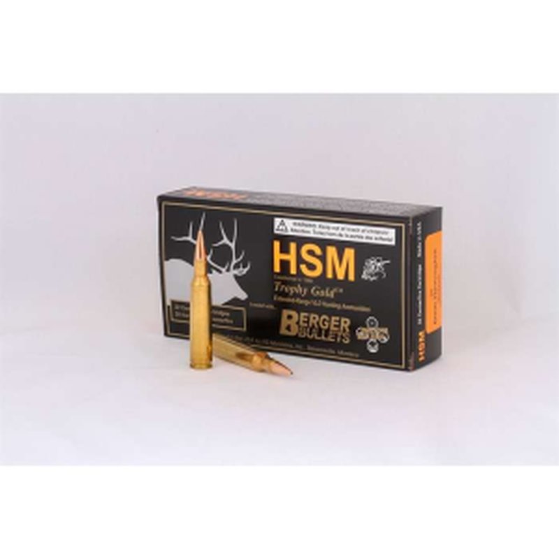 HSM Trophy Gold 6mm Rem 95gr VLD Match Hunting Ammo (20 Rounds)
