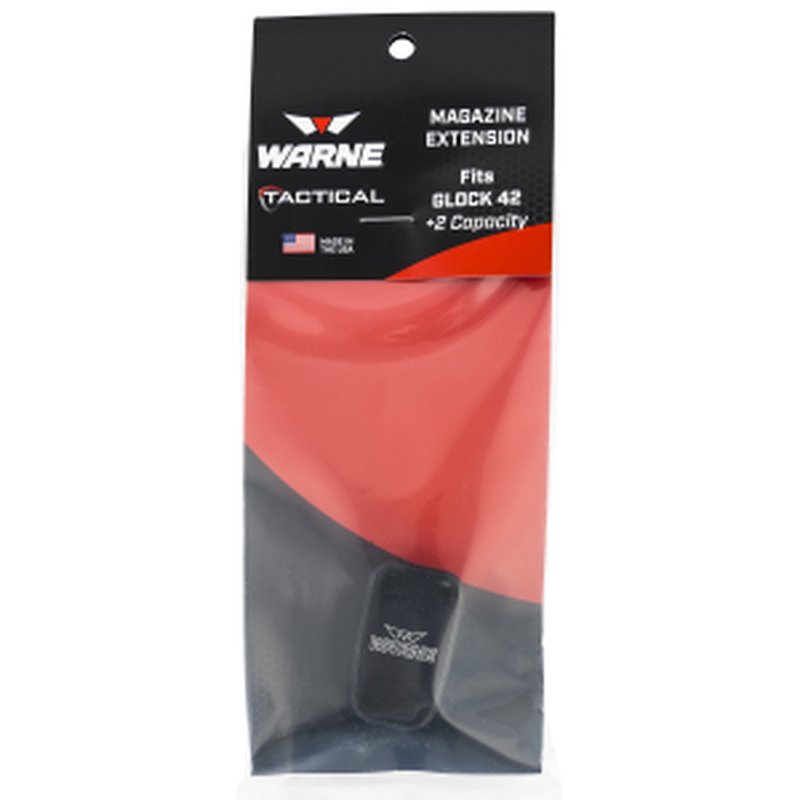Warne Glock 42 2-Round .380 ACP Magazine Extension (Black)
