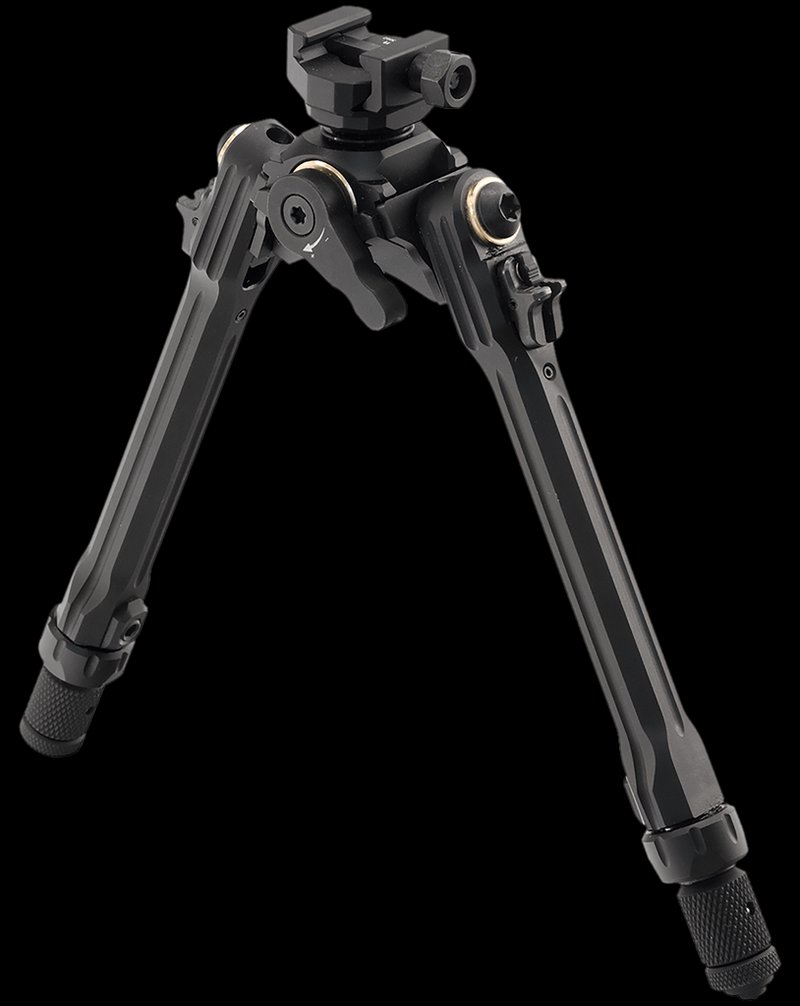 Leapers TLUBP01 Picatinny Bipod 8.5-11 in Adjustable 360 Pan 19 Tilt Black Anodized