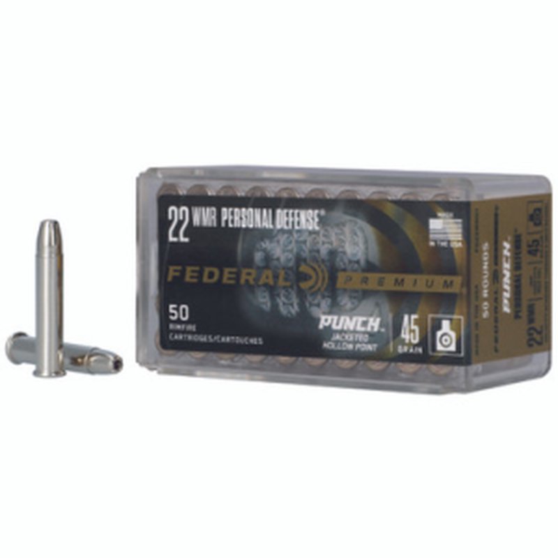 Federal PD22WMR1 Punch 22 WMR 45gr JHP Ammo (50 Rounds)
