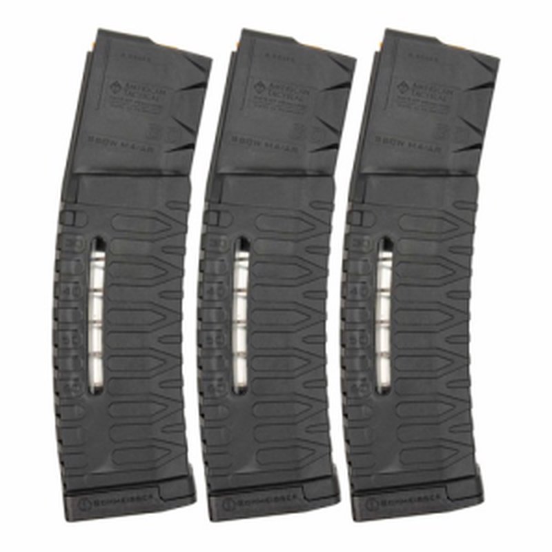 AMERICAN TACTICAL IMPORTS Schmeisser AR15 223/5.56 60rd Mag w/Window -3 Pack