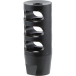 TacFire MZ10023BN Compact Compensator Black Nitride Steel with 5/8"-24 tpi Threads, 2.50" OAL & 1" Diameter for 308 Win AR-10