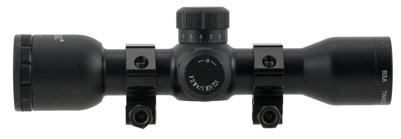 BSA Optics Tactical Weapon 4x30mm Mil-Dot Rifle Scope - TW4X30