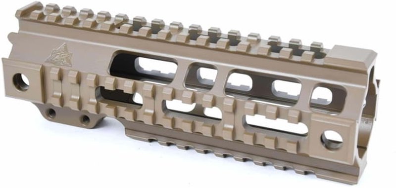 AT3 Tactical Pro Series Free Float Quad Rail AR15 Handguards 7in Carbine Length FDE