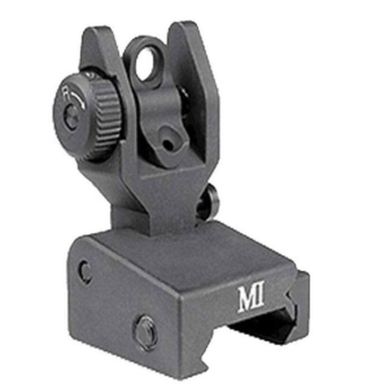 Midwest Industries AR-15 Flip-Up Adjustable MCTAR-SPLP Rear Sight Black