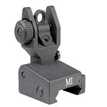 Midwest Industries AR-15 Flip-Up Adjustable MCTAR-SPLP Rear Sight Black