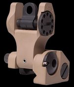 Troy Ind Rear Folding BattleSight Round AR-15 Back-Up Rear Sight Flat Dark Earth