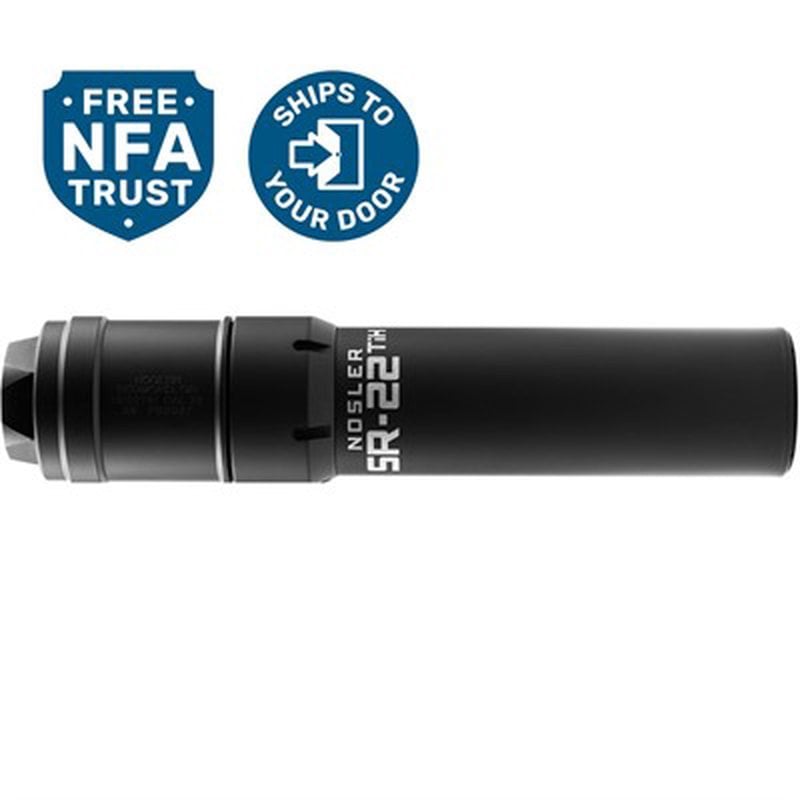NOSLER SR-22TIH (HUB) 22 CALIBER RIFLE SUPPRESSOR