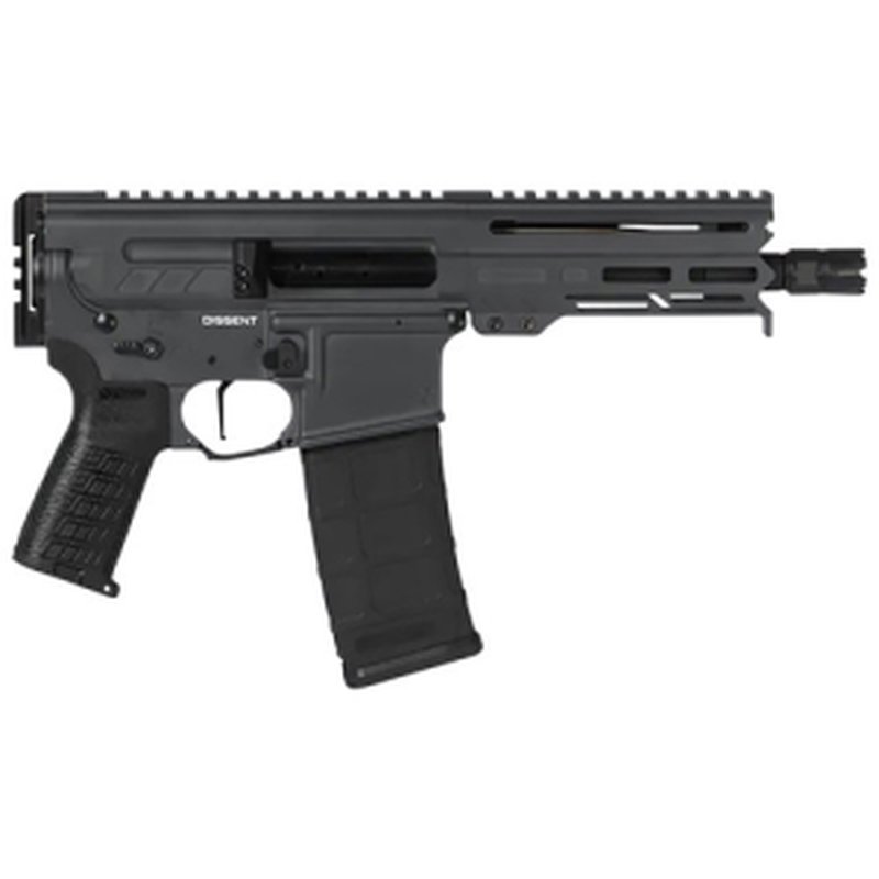CMMG Dissent MK4 5.7x28mm AR Pistol with Tungsten Finish and 6.5 Inch Barrel
