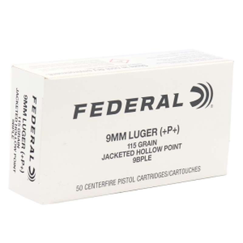 Federal LE 9mm+P 115gr HS JHP Ammunition