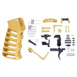 Guntec USA AR-15 Enhanced Lower Parts Kit w/ Upgrades & Skeletonized Aluminum Pistol Grip