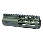 Guntec USA 4in Ultra Lightweight Thin M-LOK System Handguard w/ Monolithic Top Rail