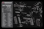 BECK TEK TEKMAT Sig Sauer SP2022 cleaning mat 11x17 rubber parts diagram TEKR17SIGSP2022