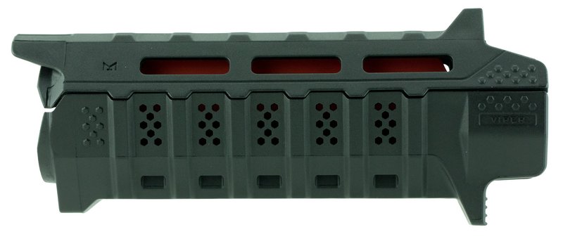 Strike Industries Viper AR-15 Carbine Length Handguard, Black, Red Inserts - VIPERHGCBK