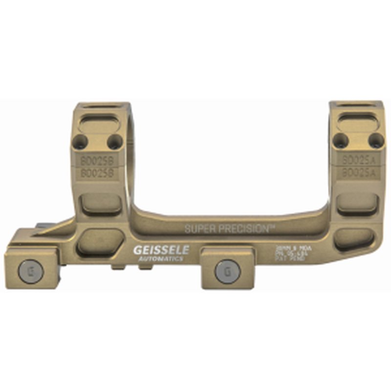 Geissele Automatics Super Precision Scope Mount/Ring Combo Standard Desert Dirt Aluminum 30mm Tube Picatinny Rail Mount