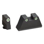 AmeriGlo Tall Suppressor 3X-Large Height Sight Set for Glock (Green/White)