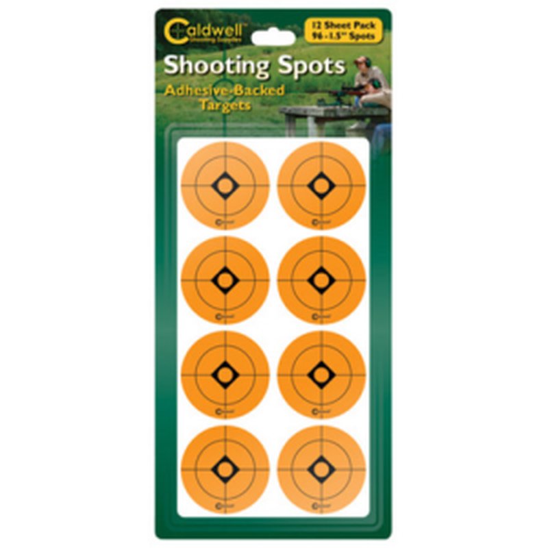 Caldwell 1.5" Orange Shooting Spots Adhesive Target Pasters (96 ct)