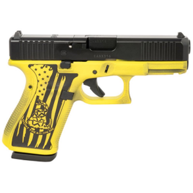 Glock G19 Gen5 MOS 9mm 4in 15rd Pistol - Black/Yellow