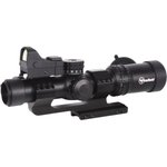 Firefield RapidStrike Rifle Scope 1-4x 24mm Circle Dot Reticle Matte Black with Impact Mini Reflex Sight and Mount