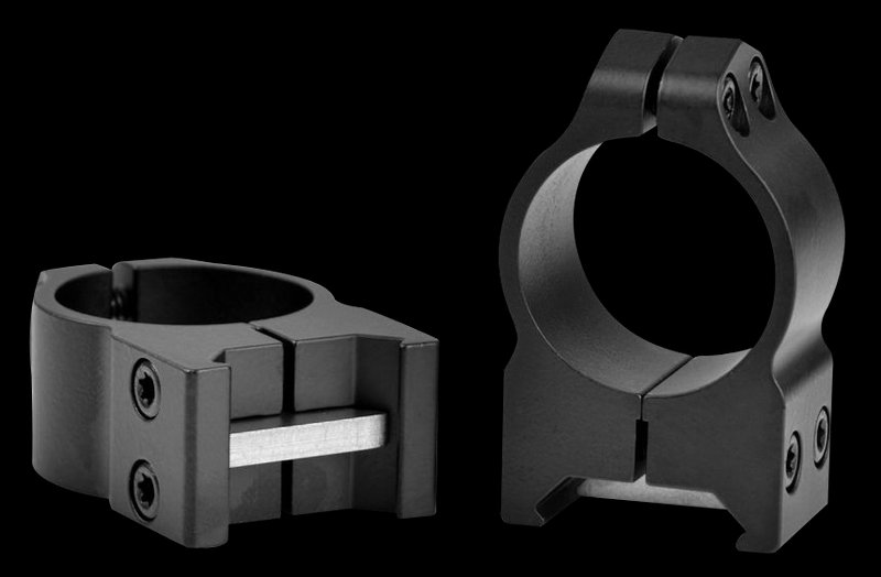 Warne Maxima 1 in Vertical Split Steel Scope Rings Medium Matte Black Weaver/Picatinny 201M