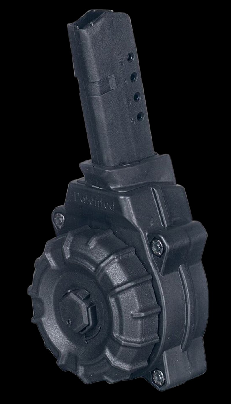 ProMag DRMA34 Glock 43 30-Round 9mm Drum Magazine Black Zytel Polymer