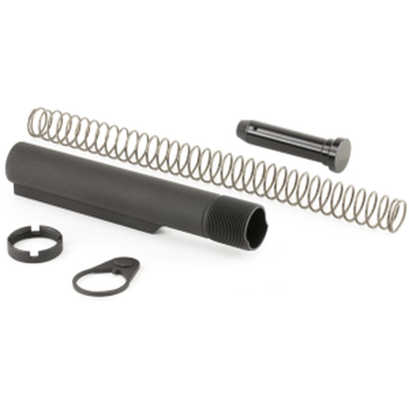 Advanced Technology A5102240 AR-15 Buffer Tube Assembly Mil-Spec Aluminum Black Hardcoat Anodized