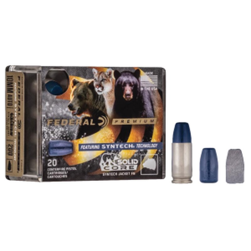 Federal Premium 10mm Auto 200gr Solid Core Synthetic Ammunition