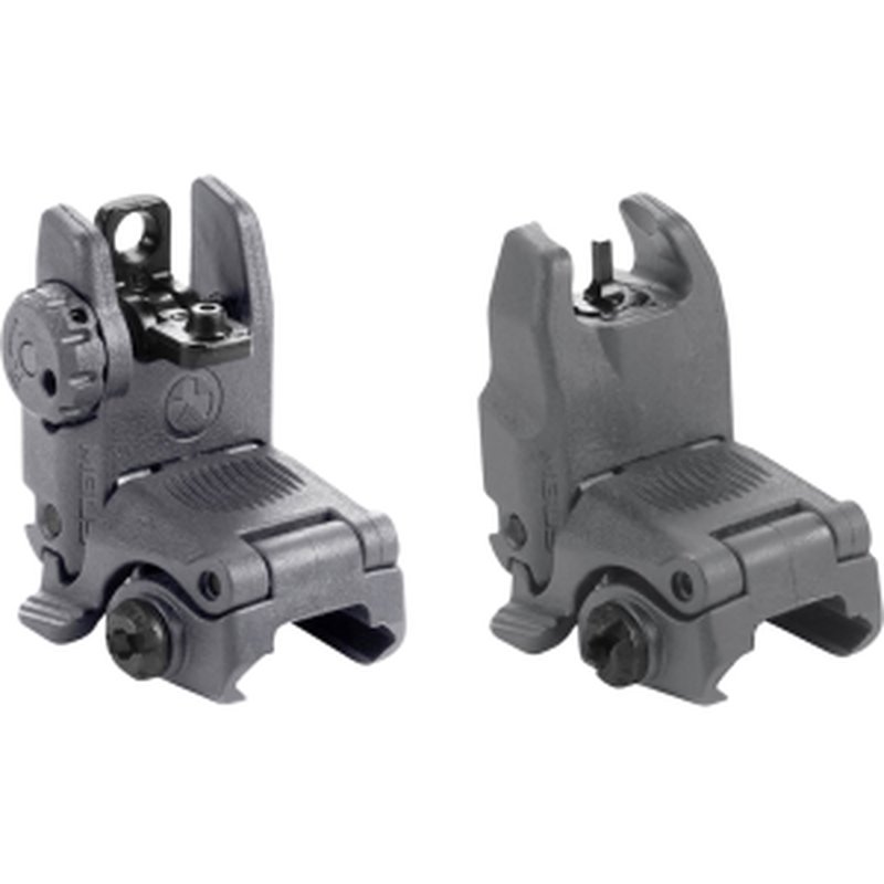 Magpul MBUS Gen 2 Flip-Up Front and Rear Sight AR-15 Polymer Stealth Gray