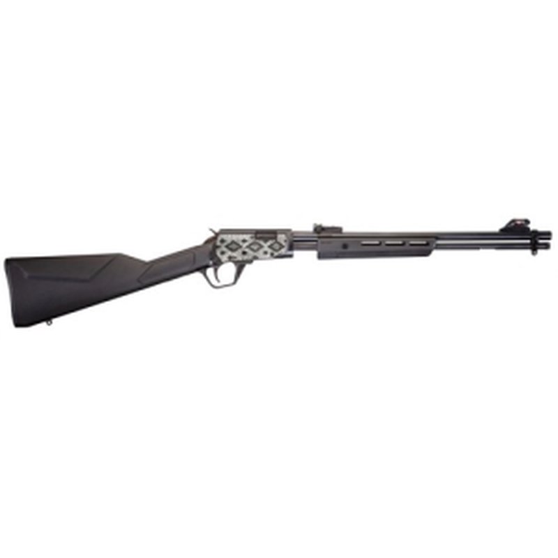 ROSSI Gallery 22 LR 18\" 15rd Pump Rifle - Black w/ Snakeskin Engraved Receiver