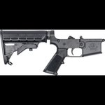 Great Lakes Firearms GL15 Lower Group AR-15 Receiver 5.56 NATO Adjustable Stock Black Billet Lower