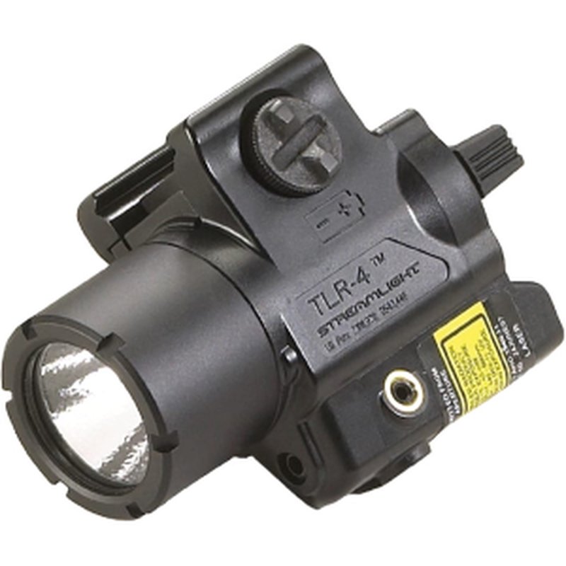 Streamlight 69240 TLR-4 Tactical Light Red Laser 125 Lumens CR2 Lithium (1) Black Picatinny Rail Mount
