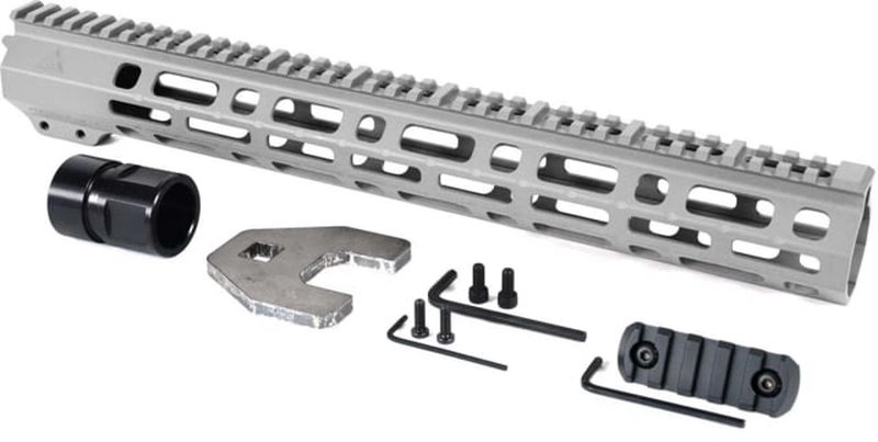 AT3 Tactical SPEAR Handguard M-LOK 15in Titanium AR-15