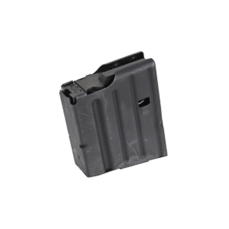ASC .308 SR-25/AR-10, 5 Round Magazine, Black Marlube Stainless Steel, Black Follower - 5-308-SS-BM-B-ASC