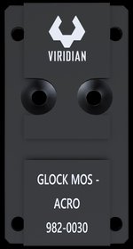 Viridian Glock MOS to ACRO Optic Adapter Plate 6061 Aluminum Black Anodized