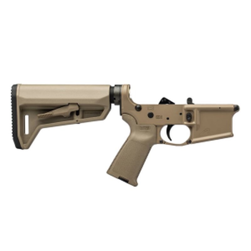 Aero Precision AR15 Complete Lower Receiver with FDE MOE Grip & SL-K Carbine Stock - FDE Cerakote - APAR501193