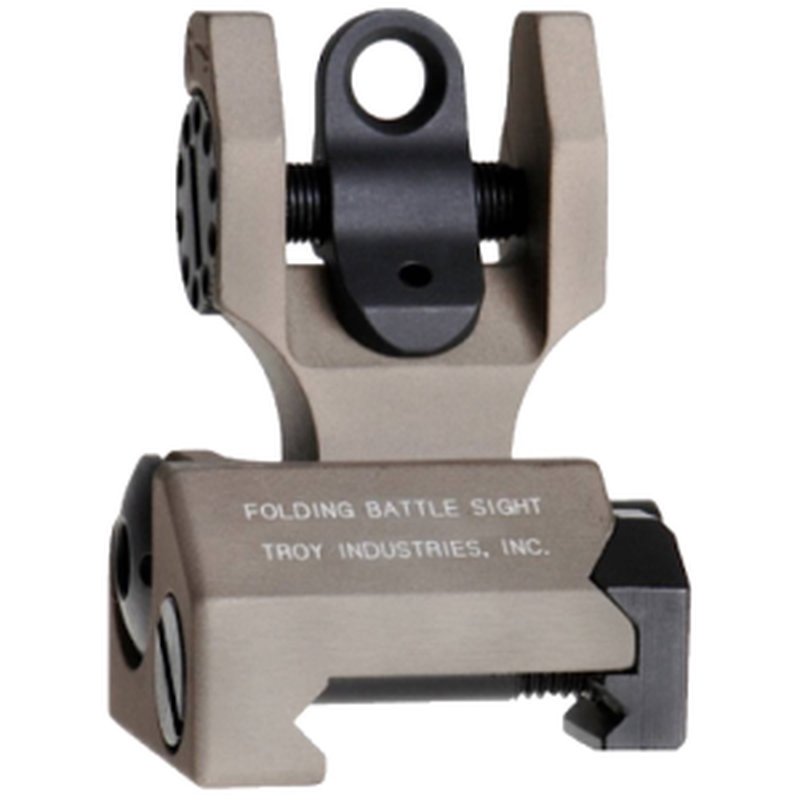 Troy Rear Folding Battle Sight AR-15 M4 M16 FDE SSIGFBSROFT