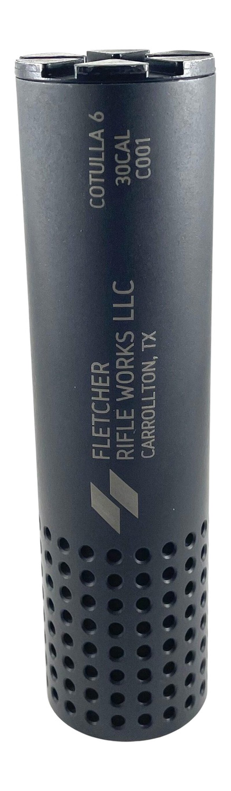 Fletcher Rifle Works Cotulla 6 30 Cal Muzzle Brake 1.375×24 Black Stainless