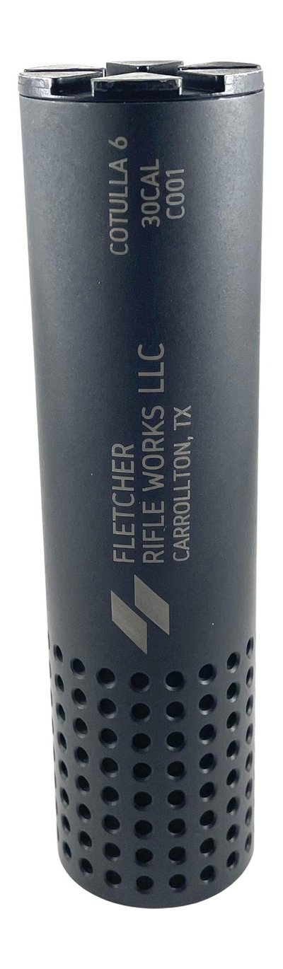 Fletcher Rifle Works Cotulla 6 30 Cal Muzzle Brake 1.375×24 Black Stainless