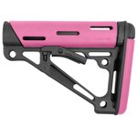HOGUE AR15/M16 Collapsible Mil-Spec Carbine Over-Molded Buttstock | Pink & Black