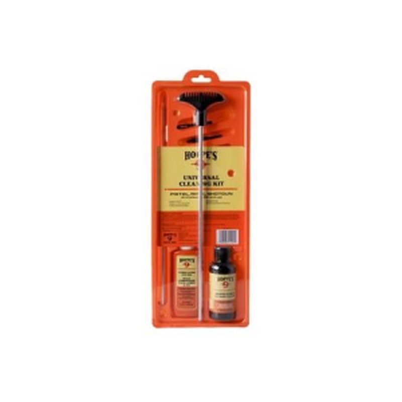 Hoppes Rifle & Shotgun Cleaning Kit with Rod (UO) Solvent Oil Patches