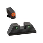 AmeriGlo Trooper GL818 sight set for Glock 17/19 Gen 5 green tritium front orange outline
