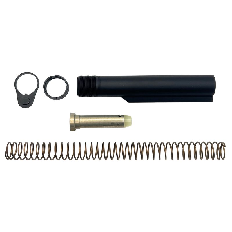LBE Unlimited AR-15 Buffer Tube Kit H1 Heavy Buffer 6-Position Mil-Spec Black