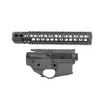 Spike's Tactical AR-15 Builder Set - 12 inch CRR Quad Rail - Punisher Glock Grey Cerakote Cosmetic Blem