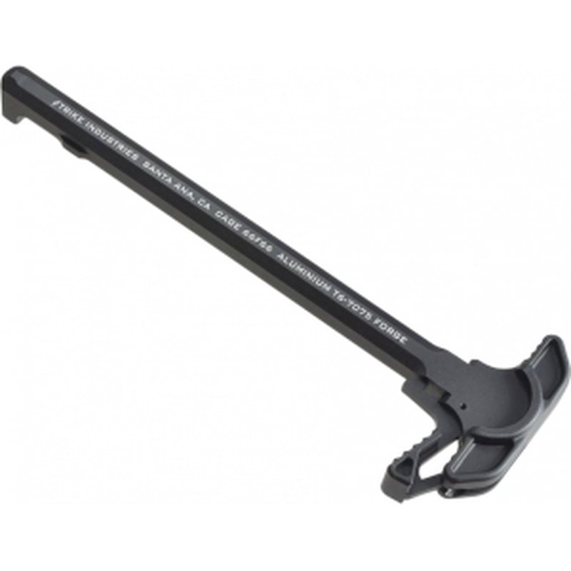 Strike Industries Siarchelbk AR Charging Handle with Extended Latch 7075 T6 Aluminum Black Hardcoat Anodized